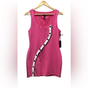 H:ours Marquee Barbiecore mini dress Size Large. Fuchsia